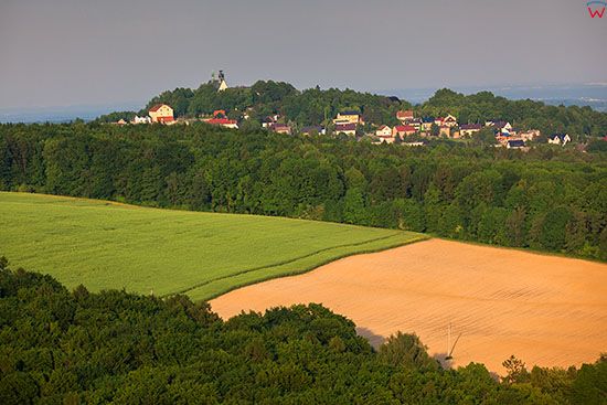 Gora Swietej Anny, panorama od strony W. EU, Pl, Opolskie. Lotnicze.